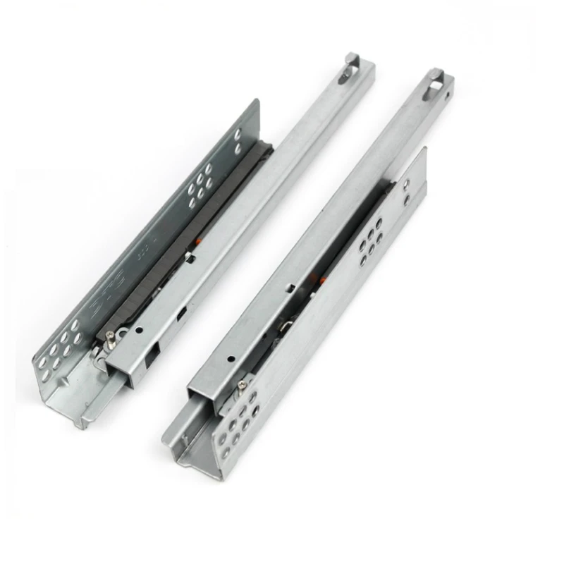Under Mount Single Extension Drawer Slide Soft Close 3/4 Extension 2-Fold Pin Fixing DTC